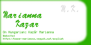 marianna kazar business card