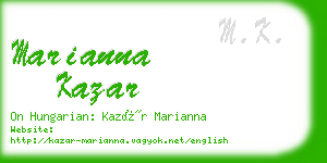 marianna kazar business card